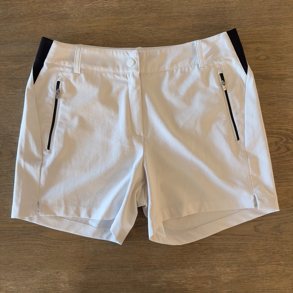 Louis Castel Women's White Golf Shorts-Size 70-U.S 4-Japanese Performance Fabric - Picture 1 of 16